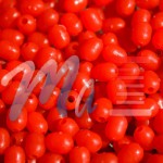Perline non luminose, ovali e rosse con foro 6x8-2mm antirottura